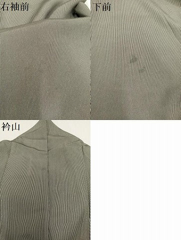 平和屋着物●江戸小紋 万筋 憲法色×砂色 正絹 逸品 AAAZ8894ph