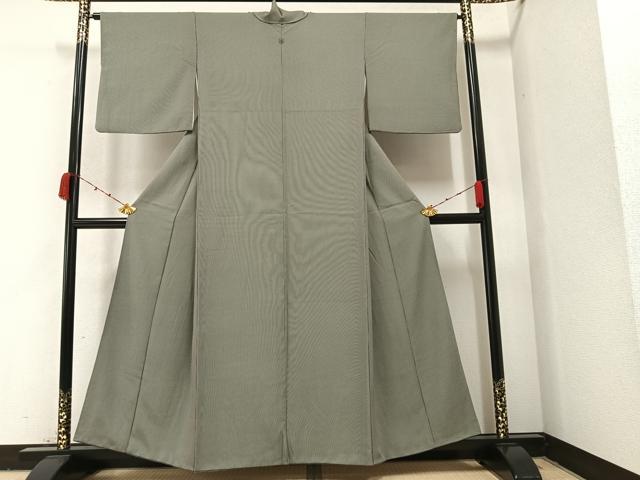 平和屋着物●江戸小紋 万筋 憲法色×砂色 正絹 逸品 AAAZ8894ph