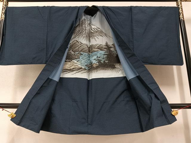 平和屋着物●男性 紬 アンサンブル 正絹 逸品 AAAZ8903ph