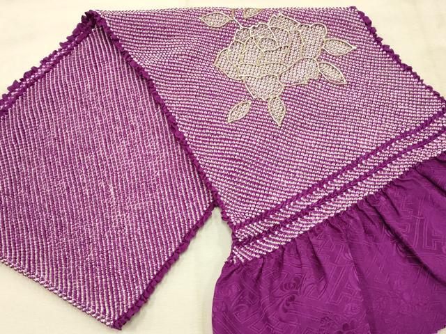 平和屋着物●和装小物 振袖用帯締め・帯揚げセット 総絞り 薔薇 金銀糸 金銀彩 逸品 AAAZ8973ay