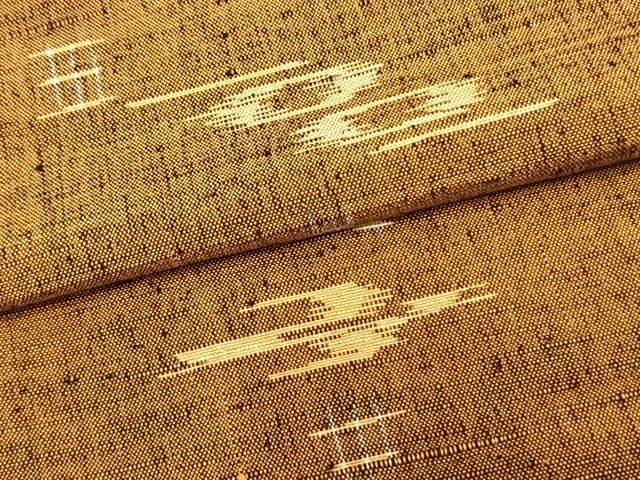 平和屋着物▽上質な紬 単衣 琉球絣 正絹 逸品 AAAZ9008fy
