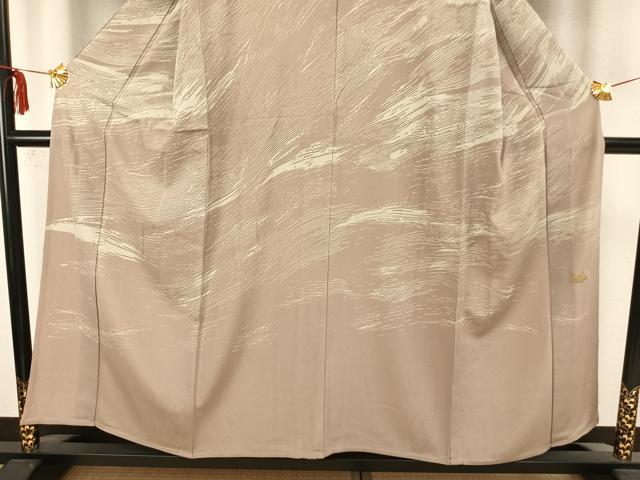 平和屋着物▽ファッションブランド CELINE セリーヌ 訪問着 単衣 霞文 金彩 正絹 逸品 AAAZ9018fy