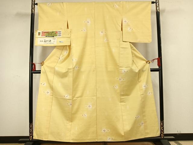 平和屋着物▽長井紬 単衣 草木染 手織 渡源工房 さが美扱い 証紙付き 正絹 逸品 AAAZ9022fy