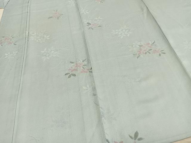 平和屋着物▽上質な小紋 単衣 草花文 正絹 逸品 AAAZ9026fy