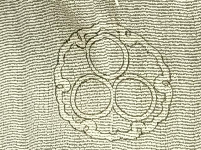 平和屋着物▽上質な色無地 単衣 よろけ縞 白花色 正絹 逸品 未使用 AAAZ9035fy