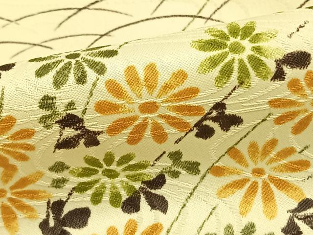 平和屋着物▽小紋 単衣 草花文 洗える着物 AAAZ9039fy