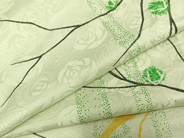 平和屋着物▽小紋 単衣 枝花文 洗える着物 AAAZ9047fy