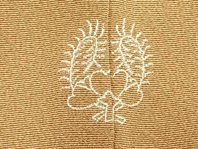 平和屋着物▽訪問着 単衣 総刺繍 草花文 正絹 逸品 AAAZ9060fy