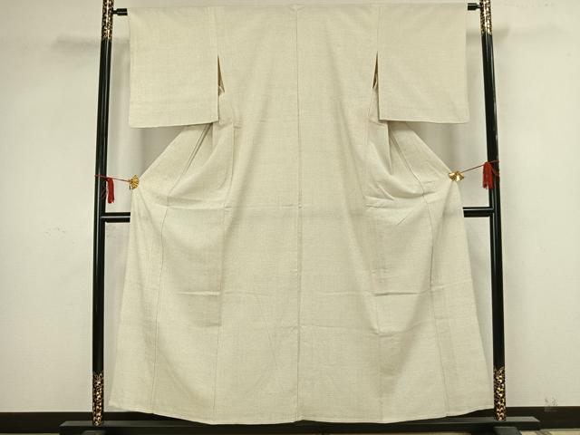 平和屋着物▽本塩沢 単衣 蚊絣 正絹 逸品 AAAZ9077fy