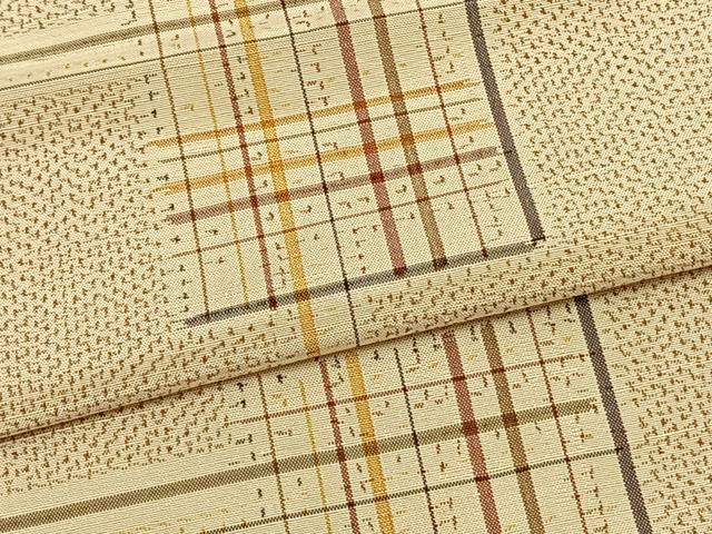 平和屋着物▽上質な紬 単衣 色紙重ね文 正絹 逸品 AAAZ9089fy
