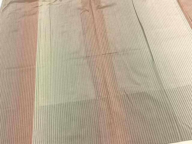 平和屋着物▽道行コート スリーシーズン 春夏秋 塵除け 縞 ロング丈 正絹 逸品 未使用 AAAZ9103fy