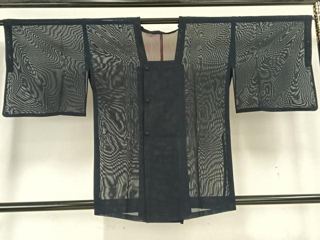 平和屋着物▽二部式 道行コート スリーシーズン 春夏秋 塵除け 霞文 正絹 逸品 AAAZ9108fy