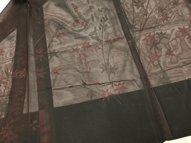 平和屋着物▽羽織 スリーシーズン 春夏秋 塵除け 枝葉文 正絹 逸品 AAAZ9115fy