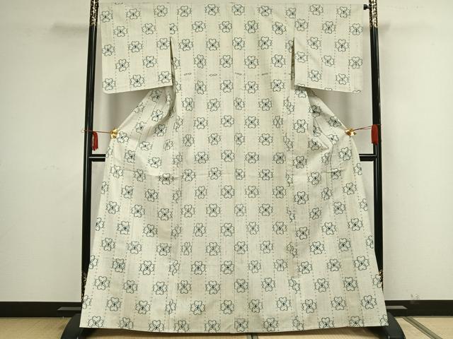 平和屋着物▽上質な紬 単衣 花間道 正絹 逸品 未使用 AAAZ9122fy