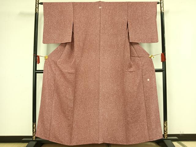 平和屋着物▽上質な小紋 単衣 作家物 霞文 正絹 逸品 AAAZ9128fy