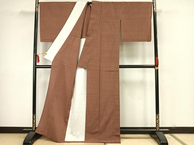 平和屋着物▽本塩沢 単衣 蚊絣 正絹 逸品 AAAZ9131fy