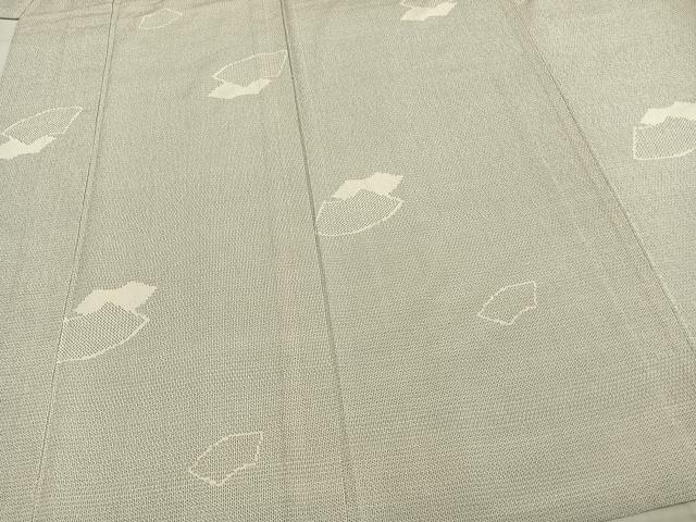 平和屋着物▽本塩沢 単衣 110亀甲 地紙文 正絹 逸品 AAAZ9169fy