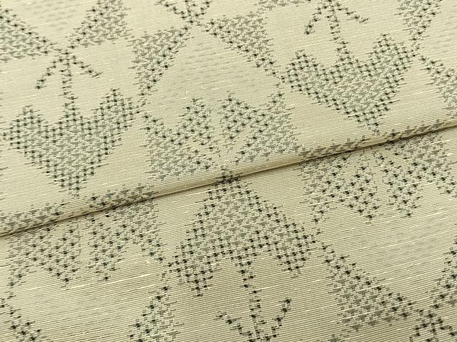 平和屋着物▽お召 単衣 市松文 正絹 逸品 AAAZ9170fy