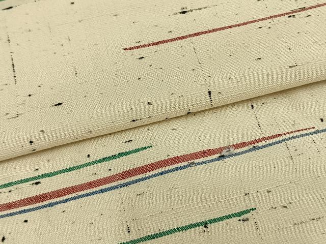 平和屋着物▽上質な紬 単衣 横縞 正絹 逸品 AAAZ9179fy