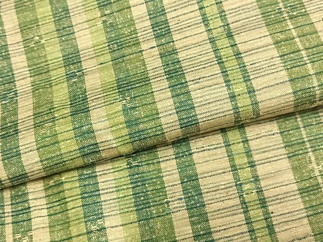 平和屋着物▽上質な紬 単衣 縞 正絹 逸品 AAAZ9197fy