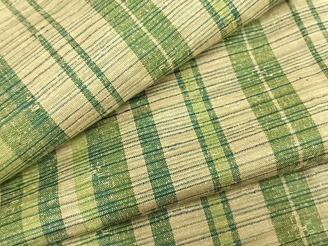 平和屋着物▽上質な紬 単衣 縞 正絹 逸品 AAAZ9197fy