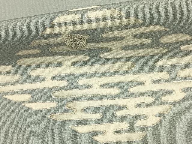平和屋着物▽訪問着 単衣 駒刺繍 菱文 銀彩 三越扱い 正絹 逸品 AAAZ9214fy