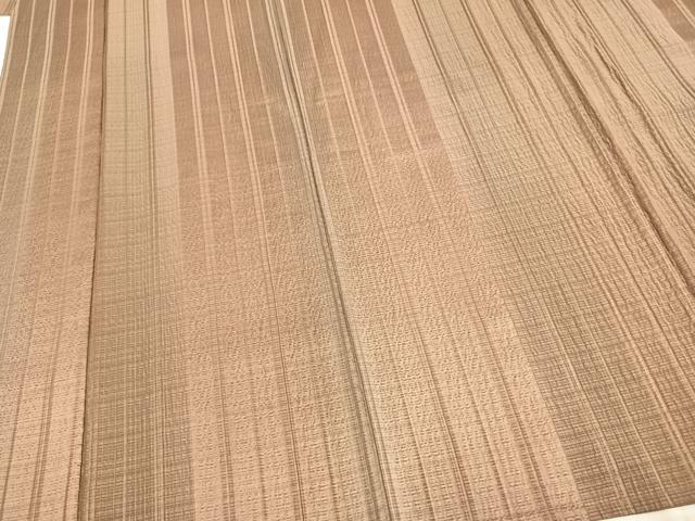 平和屋着物▽上質な小紋 単衣 縞 正絹 逸品 AAAZ9222fy