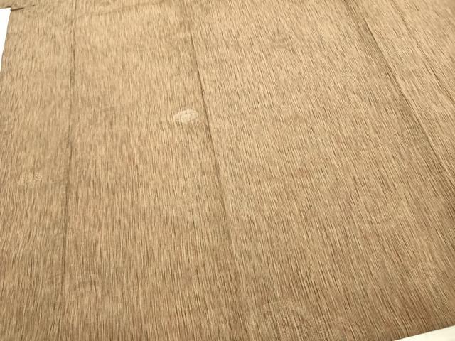 平和屋着物▽上質な紬 単衣 扇文 正絹 逸品 AAAZ9279fy