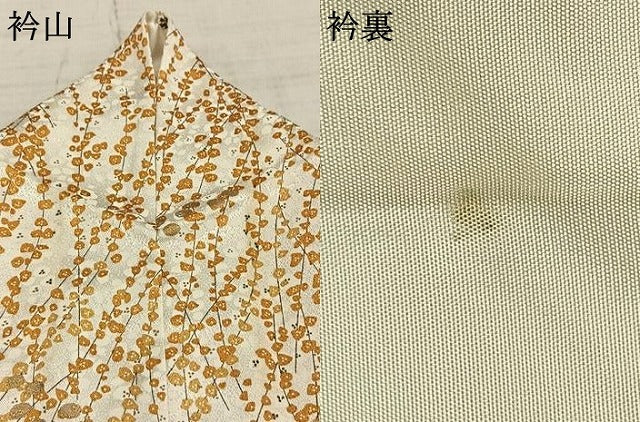 平和屋着物▽訪問着 単衣 枝花文 金彩 正絹 逸品 AAAZ9281fy