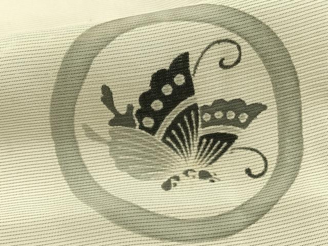 平和屋着物▽訪問着 無双 紗袷 紗×絽 蝶丸文 正絹 逸品 AAAZ9296fy