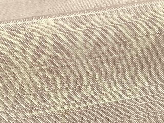 平和屋着物▽上質な紬 単衣 麻の葉文様 正絹 逸品 AAAZ9300fy
