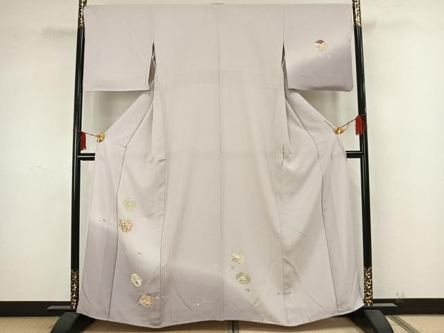 平和屋着物▽訪問着 単衣 花蝶丸文 金彩 正絹 逸品 AAAZ9307fy