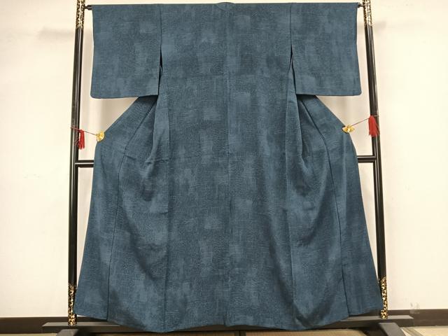 平和屋着物▽上質な小紋 単衣 杢目文 正絹 逸品 AAAZ9313fy