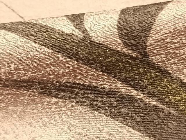 平和屋着物▽上質な小紋 単衣 笹葉文 金彩 正絹 逸品 AAAZ9321fy