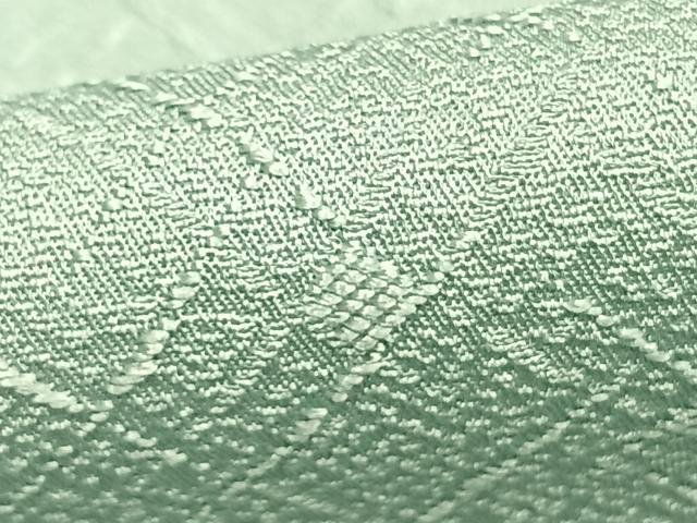 平和屋着物▽上質な色無地 単衣 抽象地紋 白藍色 正絹 逸品 未使用 AAAZ9322fy
