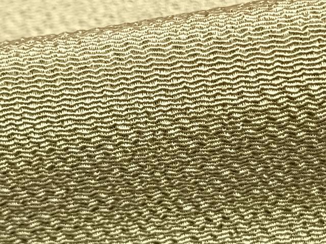 平和屋着物▽上質な色無地 単衣 柳茶色 鬼しぼ縮緬 正絹 逸品 AAAZ9324fy