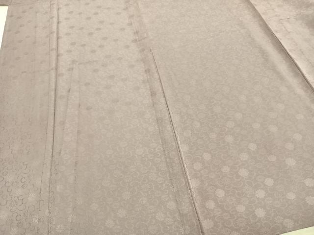 平和屋着物▽上質な色無地 単衣 花唐草地紋 薄色 正絹 逸品 AAAZ9392fy