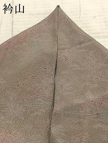 平和屋着物▽上質な小紋 単衣 草花文 正絹 逸品 AAAZ9396fy