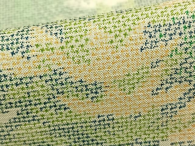 平和屋着物▽上質な紬 単衣 松文 正絹 逸品 AAAZ9417fy
