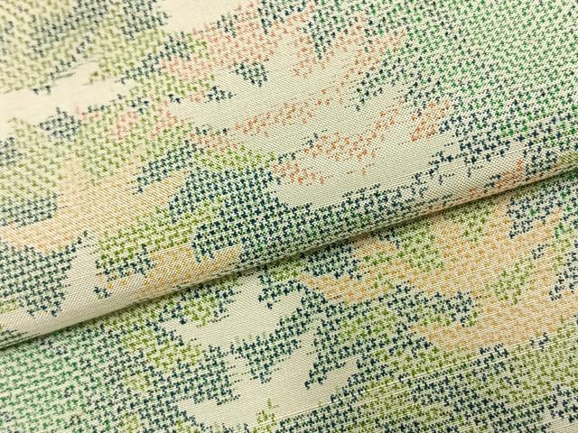平和屋着物▽上質な紬 単衣 松文 正絹 逸品 AAAZ9417fy