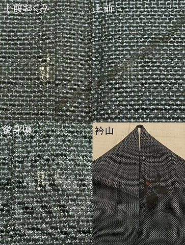 平和屋着物▽本塩沢 単衣 花唐草文 正絹 逸品 AAAZ9422fy