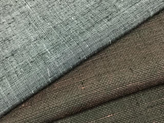 平和屋着物▽上質な紬 単衣 霞文 やまと誂製 正絹 逸品 AAAZ9427fy