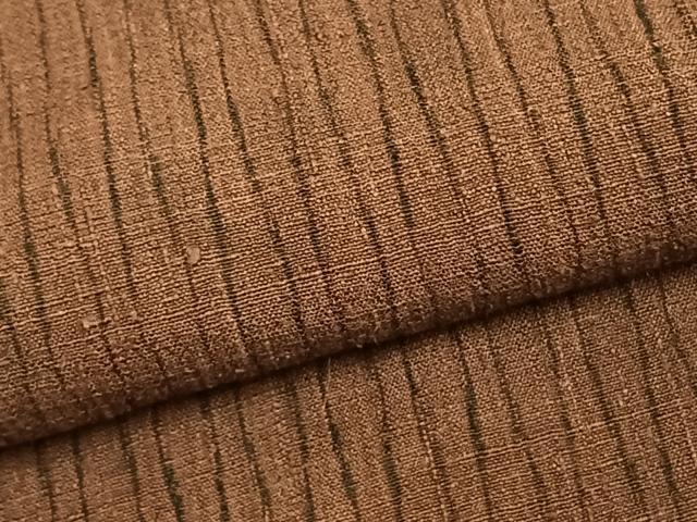平和屋着物▽上質な紬 単衣 よろけ縞 正絹 逸品 AAAZ9433fy