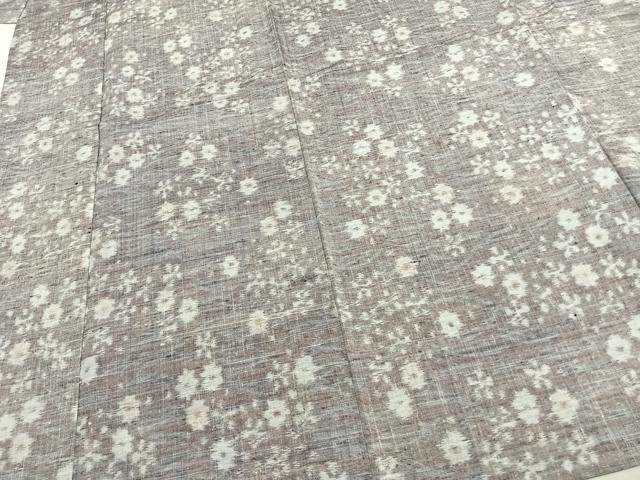 平和屋着物▽上質な紬 単衣 舞花文 正絹 逸品 AAAZ9443fy