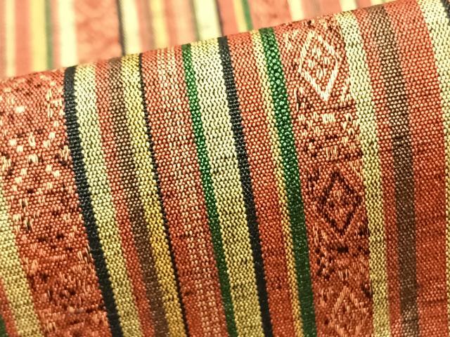 平和屋着物▽上質な紬 単衣 間道 正絹 逸品 未使用 AAAZ9445fy