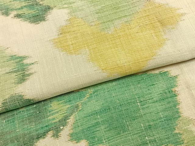 平和屋着物▽上質な紬 単衣 幾何学文 正絹 逸品 AAAZ9446fy