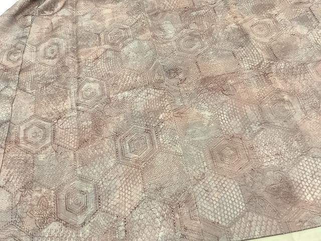 平和屋着物∞道中着 亀甲文様 正絹 逸品 未使用 AAAZ9448fy
