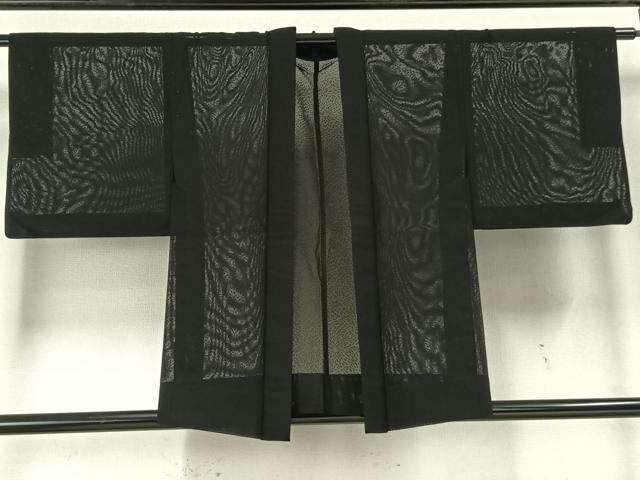 平和屋着物▽羽織 スリーシーズン 春夏秋 塵除け 花尽くし 黒地 正絹 逸品 AAAZ9450fy