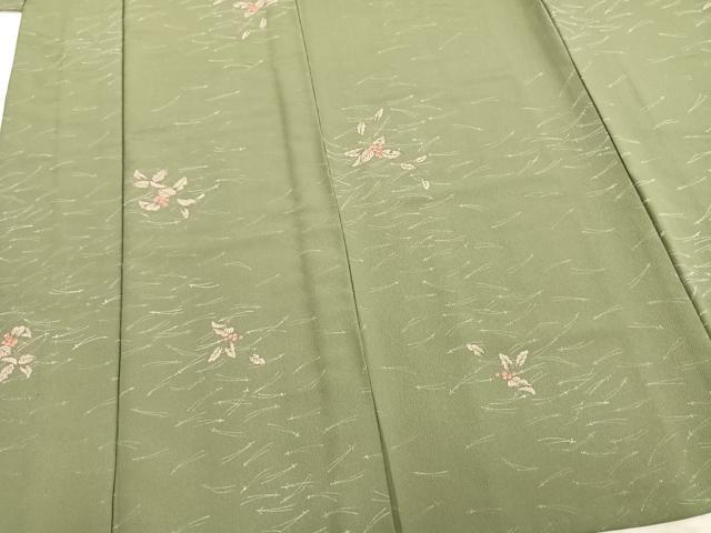 平和屋着物▽小紋 単衣 南天文 洗える着物 AAAZ9468fy
