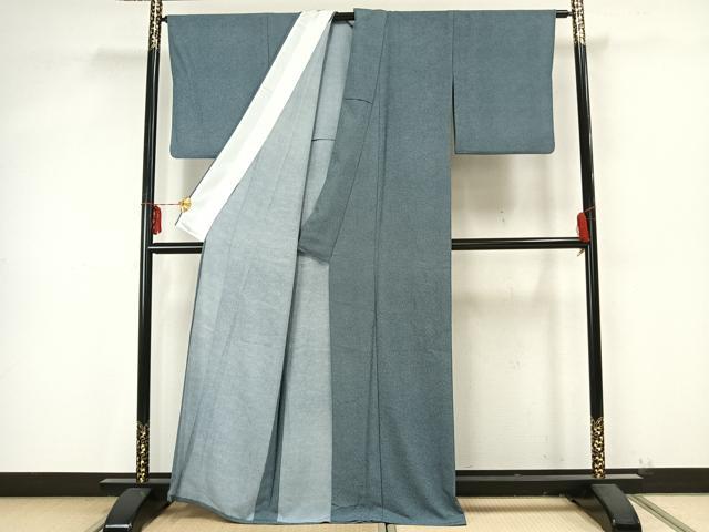 平和屋着物▽江戸小紋 単衣 鮫小紋柄 洗える着物 AAAZ9471fy